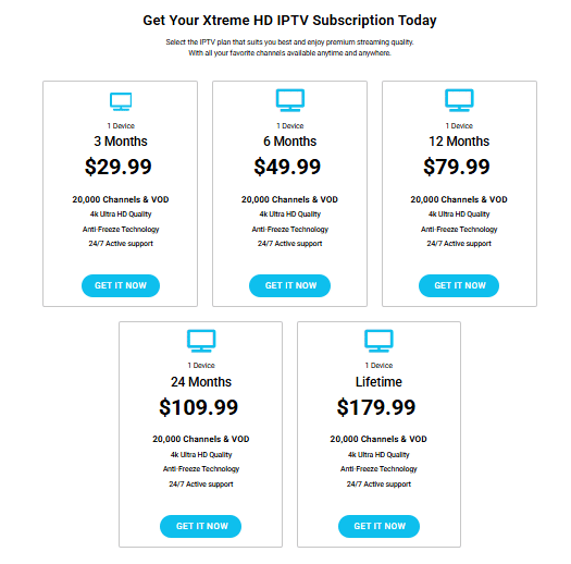 xtreme hd iptv pricing comparison image showing better IPTV value than cable services